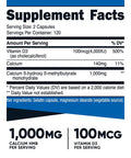Nutricost 1000 MG HMB With Vitamin D3 4000 IU 240 Capsul
