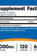 Nutricost Agmatine Sulfate 1000 MG 120 Capsules