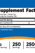 Nutricost acety L-Carnitine 250 gr -250 SERVİS