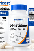 Nutricost L-Histidine Carnosine Histamine 60 Caps - Üçüncü Tarafça Test Edildi