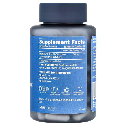 ProHealth Longevity S-Acetyl Liposomal L-Glutathione 300 mg 60 Caps