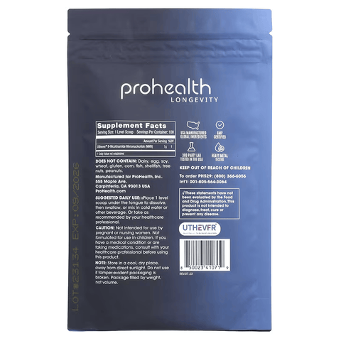 ProHealth Longevity NMN Pro Pure Powder Nicotinamide Mononucleotide - 100 Servis
