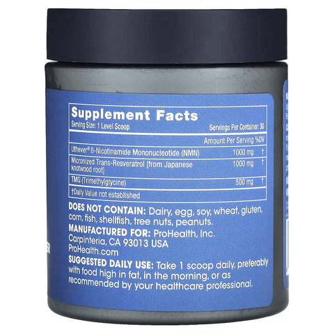 ProHealth Longevity NMN Pro Complete Trans Resveratrol & TMG Cellular Health Anti-Aging  75 Servis