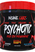 Insane Labz Psychotic Hellboy PreWorkout and Insane Amino BCAA Recovery Time, Blue Raspberry 35 Servis