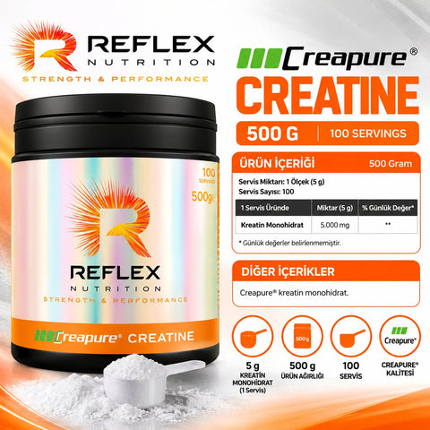 Reflex Creapure Creatine 500 Gr - Aromasız Kreatin