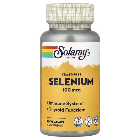 Solaray Yeast Free Selenium 100mcg Healthy Immune & Thyroid 90 VegCaps