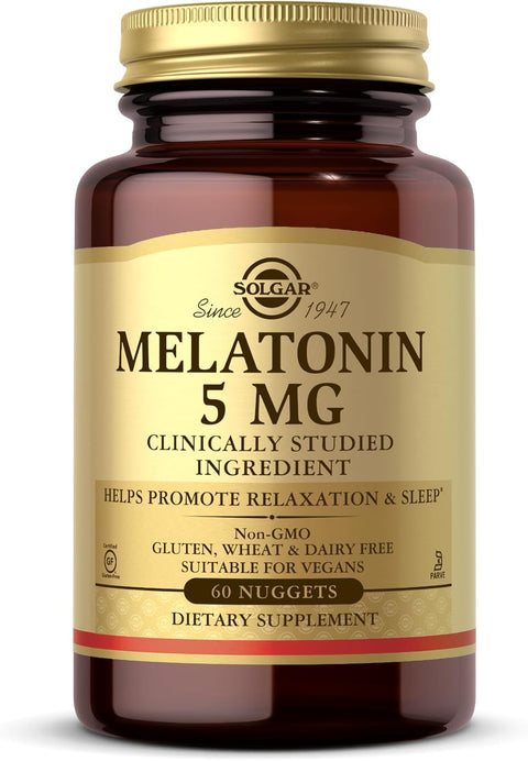 Solgar Melatonin 5 mg 60 Nuggets - Helps Promote Relaxation &amp; Rest 60