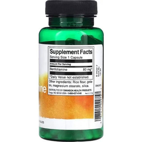 Swanson, Benfotiamine, 80 mg, 120 caps