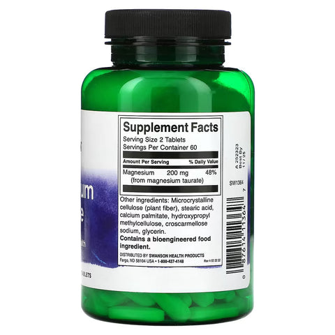 Swanson, Magnesium(Magnezyum) Taurate, 100 mg, 120 Tablet