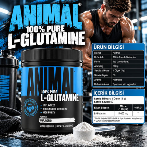Animal 100% Pure L-Glutamine 300 gr