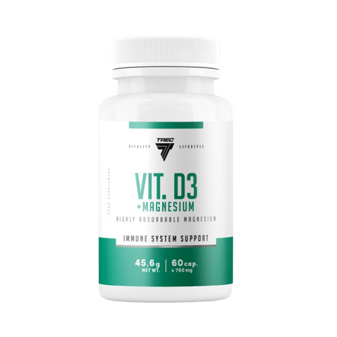 Trec Nutrition Vitamin 2000 IU D3  Magnesium(Magnezyum)  Vitamin D 60 caps