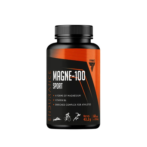 TREC MAGNE-100 Magnesium(Magnezyum+B6 Vitamin) SPORT 600 CAPS