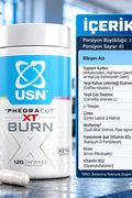 Usn Phedra Cut XT Burn Multi Action Burner Yeşil çay & Tirozin & Çinko & Krom 120 Caps