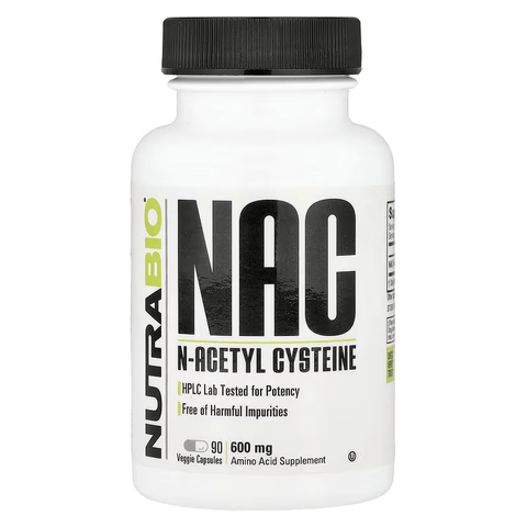 NutraBio, NAC N-Acetyl Cysteine, 600 mg, 90 Veggie Capsules