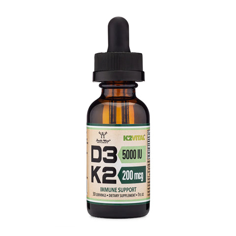 Double Wood Vitamin D3 K2 MK-7 Immune Support 5,000 IU Liquid Drops