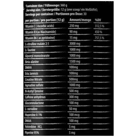 Wunderwaffe Dmaa Preworkout 360 gram