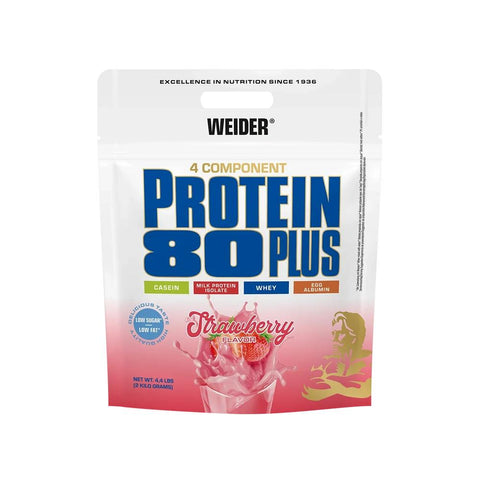 Weider 80 Plus Casein & Isolate & Whey & Egg Protein Tozu 2000 kg - Strawberry