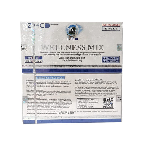 Zphc Wellness Mix ZPHC — 25 mg Ipamorelin 2.5 mg + CJC-1295 2.5 mg — 5 vials × 5 mg