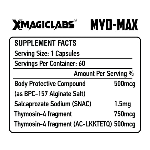 Xmagiclabs MYO-MAX Bpc157 Fragment 60 Caps