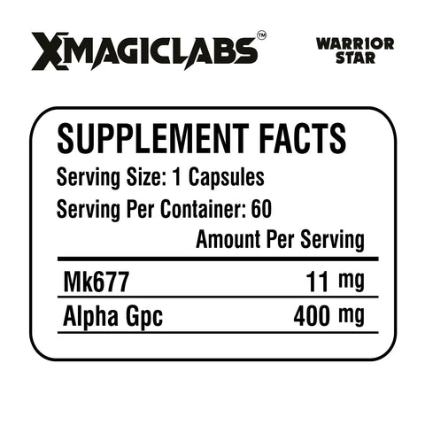 Xmagiclabs Warrior Star Mk677 Ibutamoren - Alpha Gpc 60 Caps
