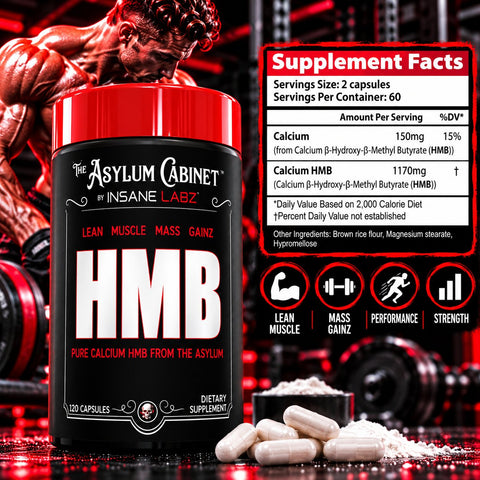 Insane Labz Asylum Cabinet Calcium HMB 120 Caps