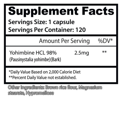Insane Labz Asylum Cabinet Yohimbine HCL % 98 - 120 Caps