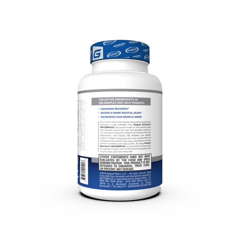 Gaspari Nutrition ZM-COMPLEX Zma Nighttime Recovery Support with Zinc & Magnesium Complex 90 Caps