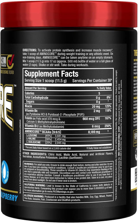 Allmax AMİNOCORE BCAA SUPPLEMENT POWDER