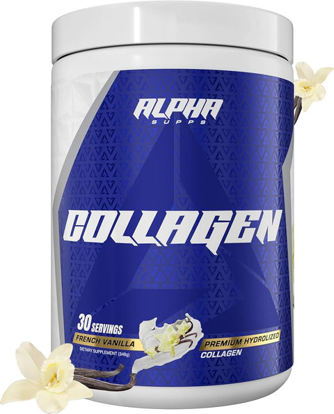 Alpha Supps Hydrolyzed Collagen Protein Collagen Peptides Digestive Enzymes 350 g - USA