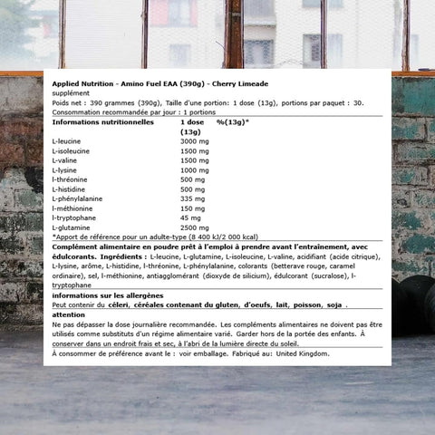 Applied Nutrition Amino Fuel EAA Essential Amino Recovery 390 g Cherry Limeade