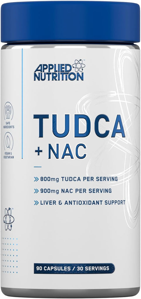 Applied Nutrition TUDCA + NAC - Liver & Antioxidant Support Bile Salts 800mg Tauroursodeoxycholic Acid 90 Caps