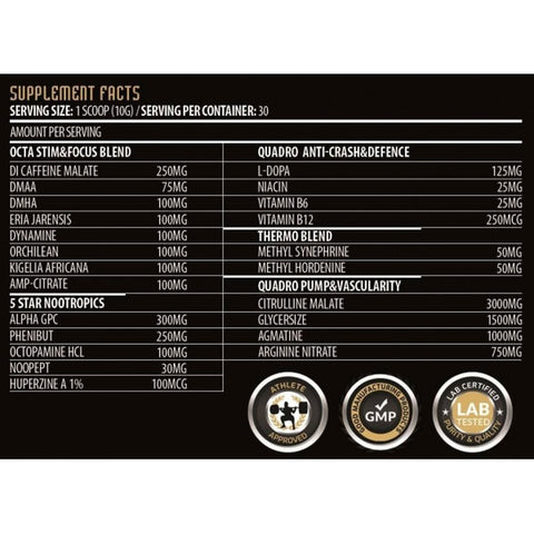 HAMMER ATOMIC PREWORKOUT DMHA DMAA STRENGHT 300G