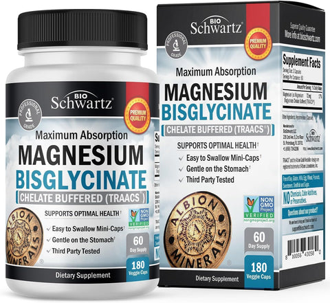 BioSchwartz Magnesium Bisglycinate Bone & Joint Support 180 Caps