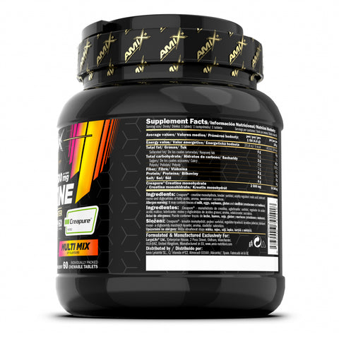 Amix Black Line Creatine Creapure 2500mg 60 Chewable Tabs Zero Sugar