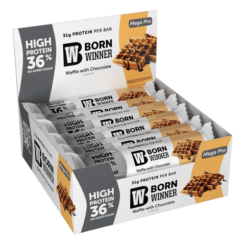 Born Winner Mega Pro Protein Bar Box / 12 X 85 G