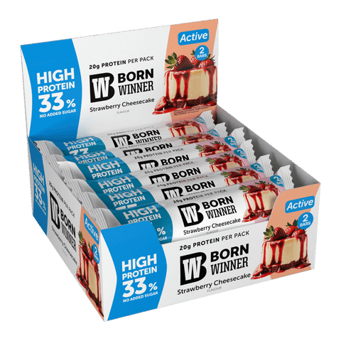 Born Winner Active Protein Bar – Strawberry Cheesecake 60g