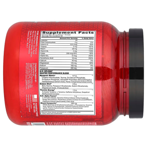 BSN N.O.-XPLODE Legendary Preworkout Blue Raz 555 g