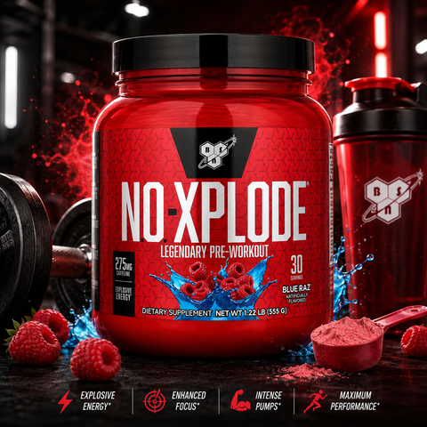 BSN N.O.-XPLODE Legendary Preworkout Blue Raz 555 g