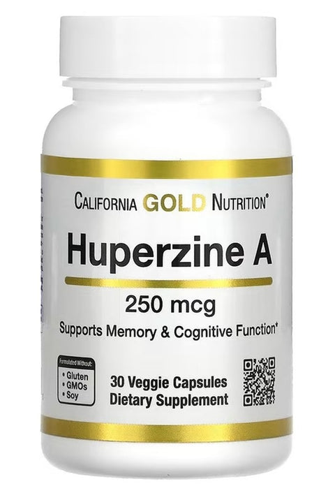 California Gold Nutrition Huperzine A 250 mcg 30 Veggie Capsules