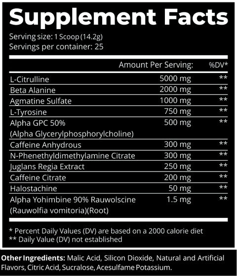 Dark Labs Crack Gold Edition High Citrulline Beta alanin agmatine sulfate Tyrosine Preworkout