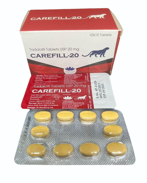 CareFill india Tadalafil Tablet 20mg 100 Tablet
