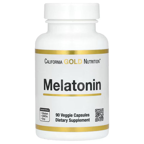 California Gold Nutrition Melatonin Sleep 3 mg 90 Veggie Capsules