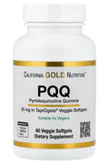 California Gold Nutrition PQQ Pyrroloquinoline Quinone Brain Cognitive Antioxidants 20 mg 90 Veggie Softgels