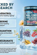 Clean Nutraceuticals NAD Spermidine Fisetin Quercetin Grape Seed Gotu Kola Berberine Astaxanthin Taurine Pomegranate Acai Anti Aging Longevity 90 caps
