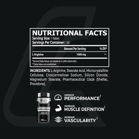 Core Champs L-Arginine Nitric oxide 1000 MG 120 Tablet - By Kai Greene