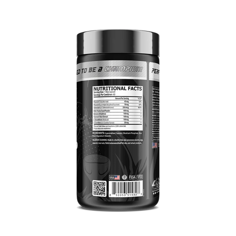 CORE CHAMPS LIVER SUPPORT Milk Thistle , Betaine , Turmeric , Selenium 60 Veg Caps - By Kai Greene