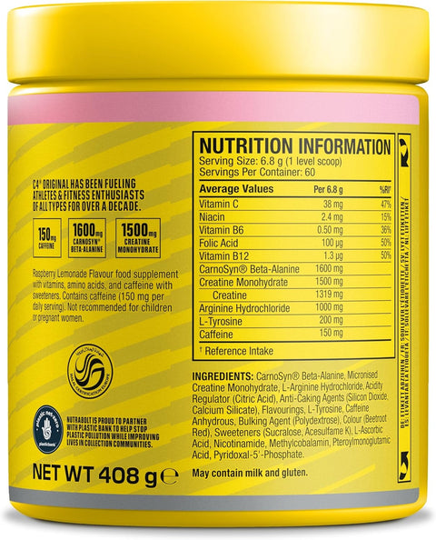 Cellucor C4 Original PreWorkout 60 Serving - Icy Blue Raspberry