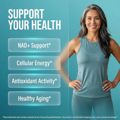 Clean Nutraceuticals NAD Spermidine Fisetin Quercetin Grape Seed Gotu Kola Berberine Astaxanthin Taurine Pomegranate Acai Anti Aging Longevity 90 caps