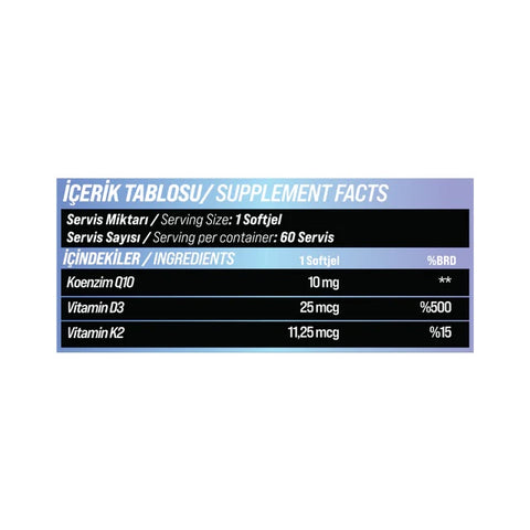 GRIMSUPPS D3 K2 CORE PLATINIUM 60 SOFTGEL