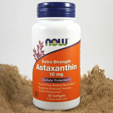 NOW Foods Astaxanthin Antioxidants Immune System 10 mg 60 Softgels